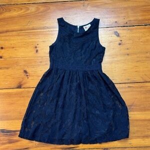 Charming Navy Lace Kids Dress